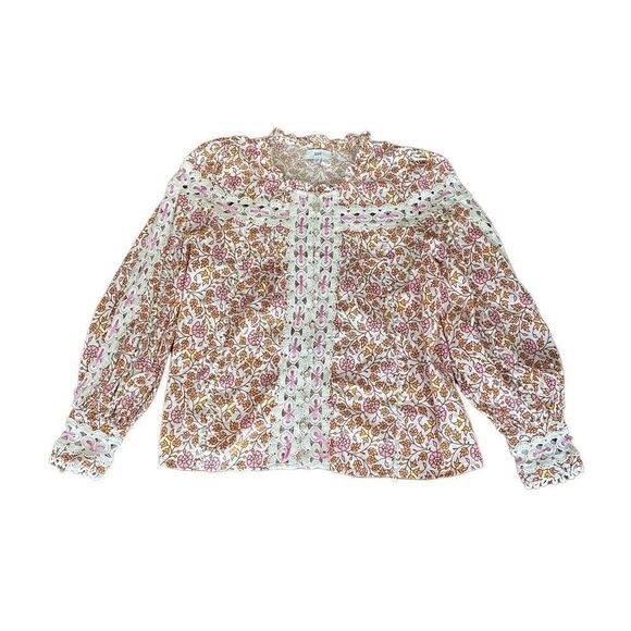 RAHI Francoise Trim Blouse In Pink Shopbop Medium - Picture 2 of 7